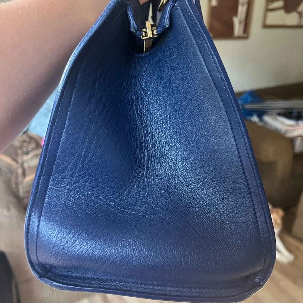 Yves Saint Laurent YSL Blue Leather Cabas Chyc - Picture 6 of 17